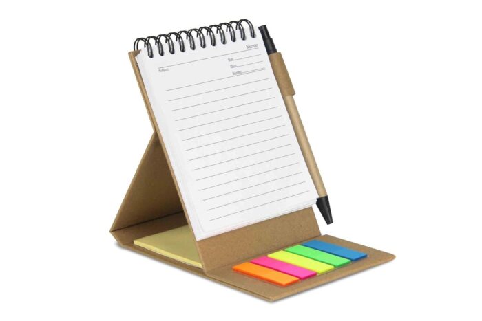 S148 SCRIBBLE Eco Notepad Set Brown