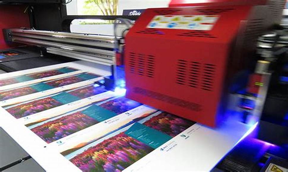 Picture of a UV printer at work to illustrate it as a type of corporate gift printing. EV print is one of the Corporate Gift Printing Types in Malaysia.