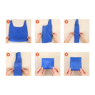 Folding bag step